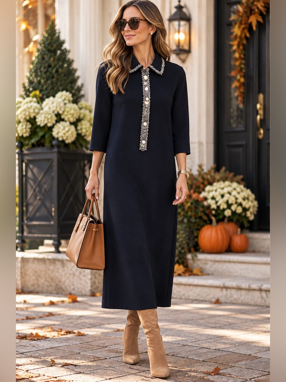 NWT Tuckernuck Navy Embellished Nicola Maxi Dress (MSRP:‎ $428) Size 3XL / XXXL